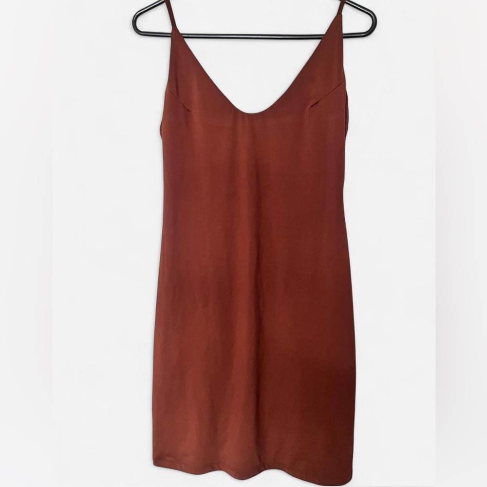 Elegant Brown Slip Dress